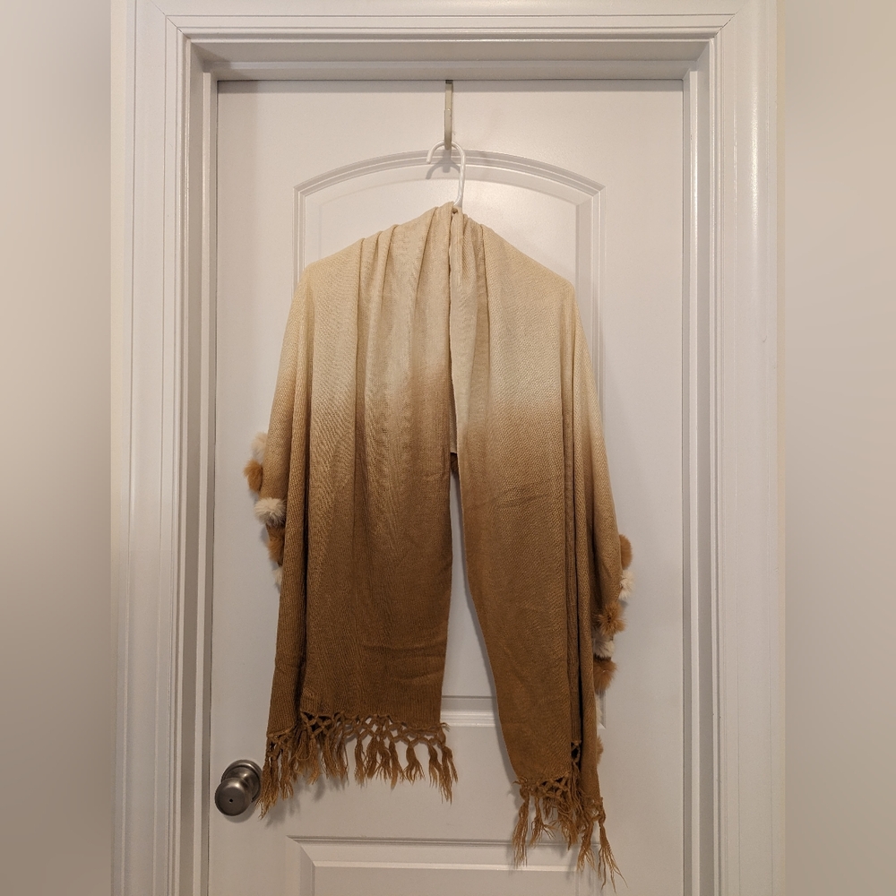 Soft Scarf with PomPoms